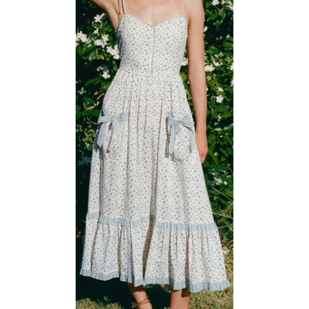 Christy Dawn The Lia Dress in Bleu Tulips XS